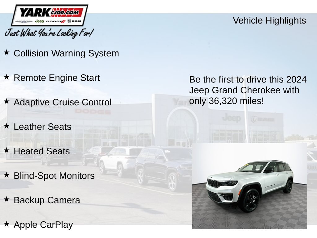 Certified 2024 Jeep Grand Cherokee Limited w/ Black Appearance Package AWD/4WD image 13