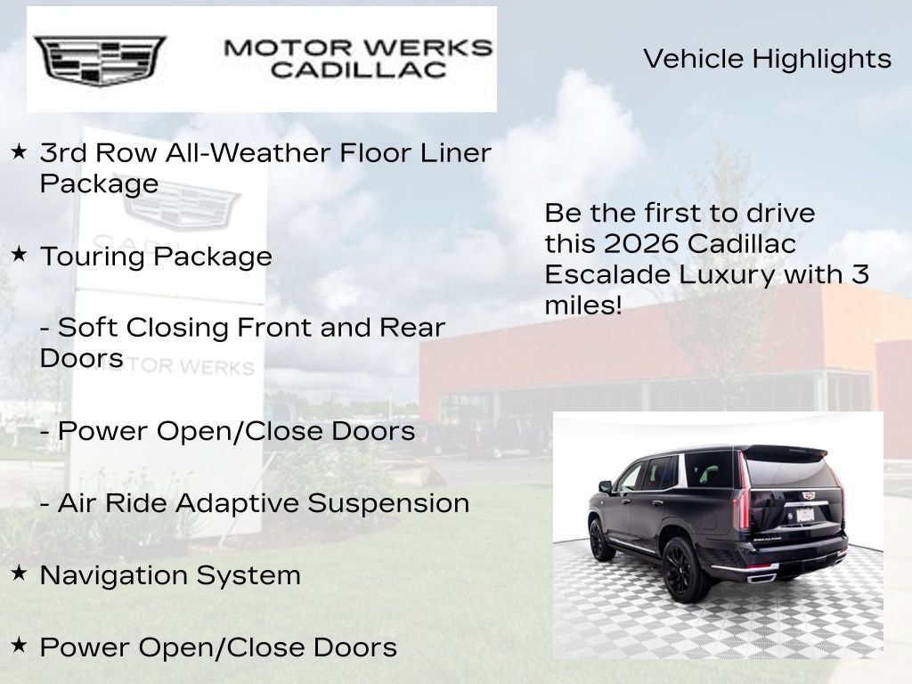 New 2026 Cadillac Escalade Luxury w/ Touring Package image 13