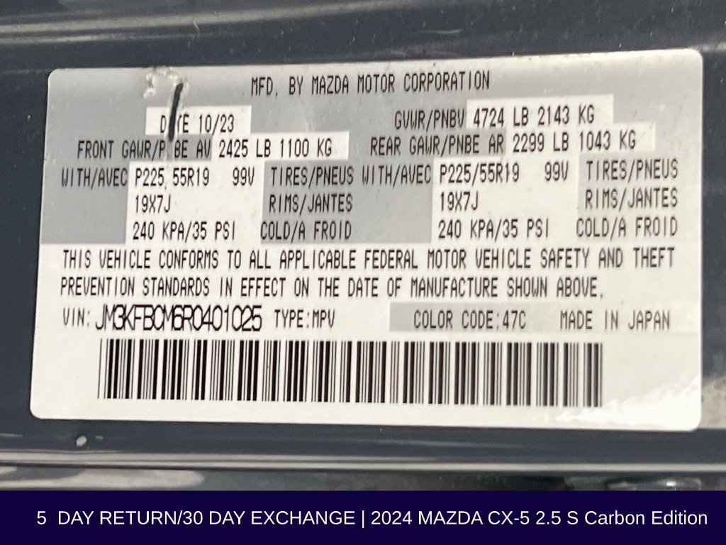 Used 2024 MAZDA CX-5 Carbon Edition AWD/4WD image 39