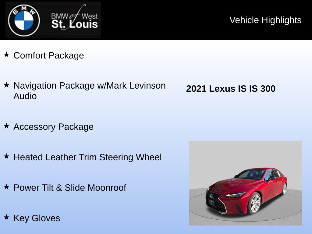Used 2021 Lexus IS 300 AWD w/ Comfort Package image 8