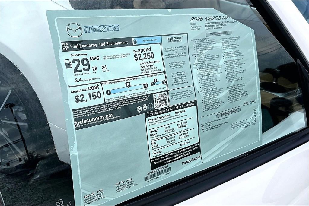 New 2026 MAZDA MX-5 Miata RF Grand Touring RWD image 22