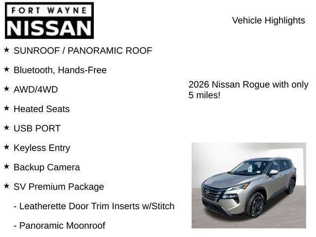 New 2026 Nissan Rogue SV w/ SV Premium Package image 8