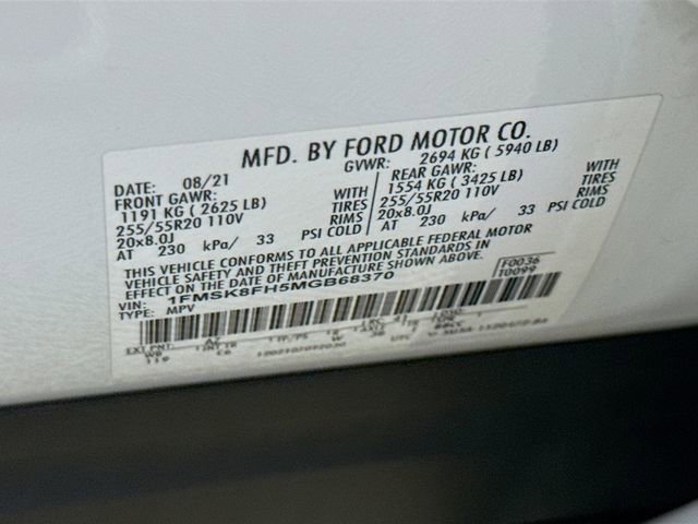 Used 2021 Ford Explorer Limited w/ Equipment Group 301A AWD/4WD image 33