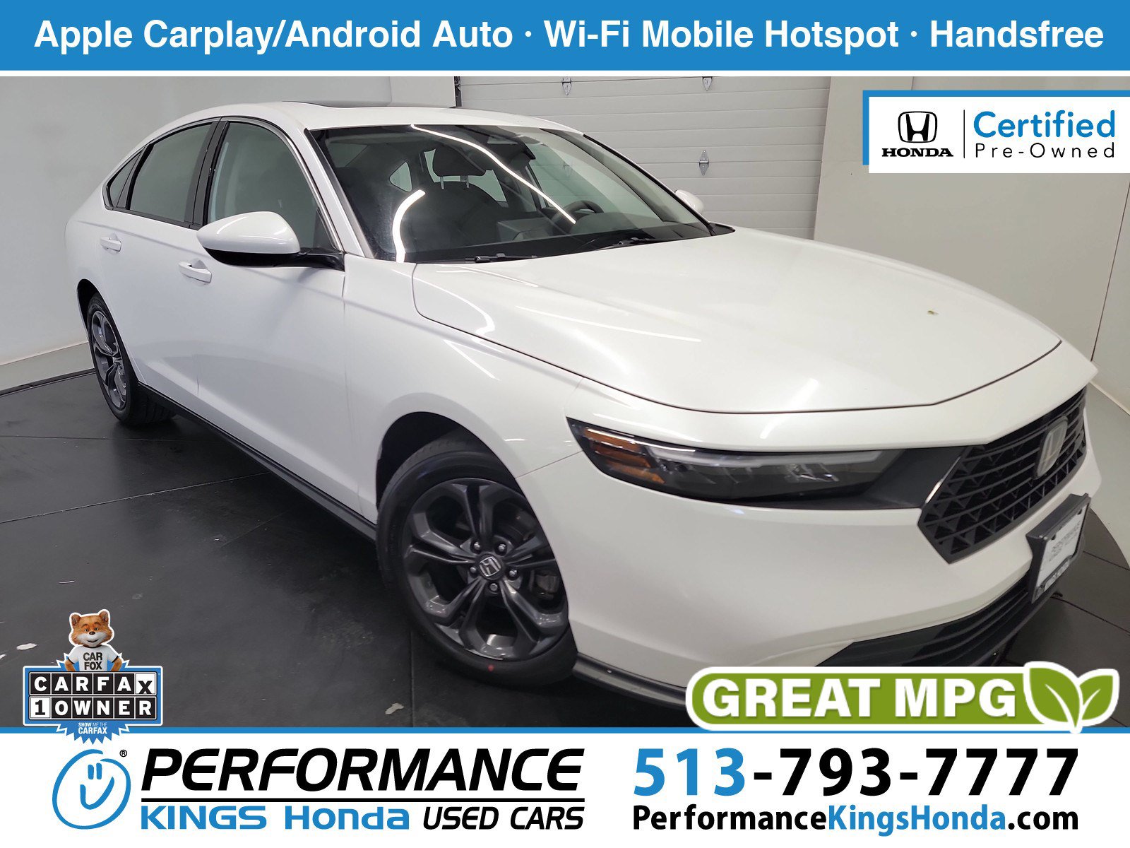 Certified 2023 Honda Accord EX