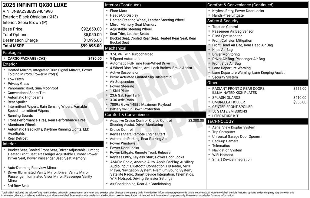 Used 2025 INFINITI QX80 Luxe w/ Cargo Package image 36