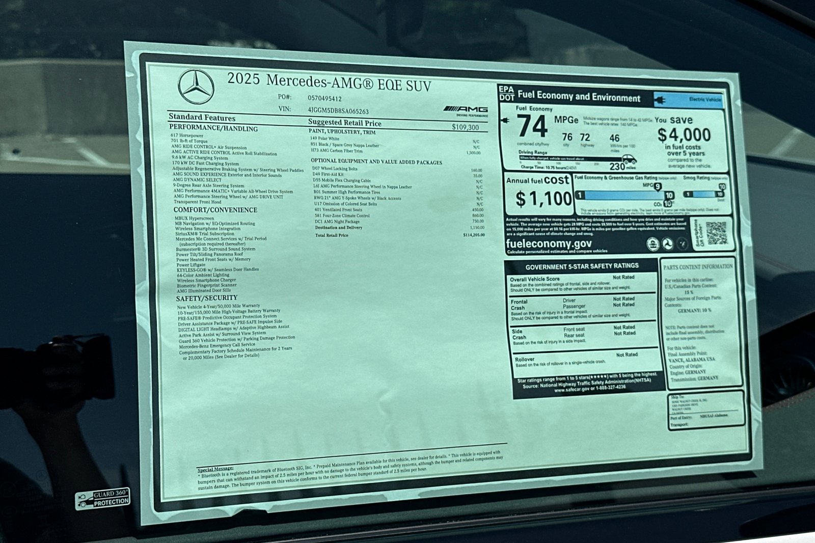 New 2025 Mercedes-Benz EQE AMG 4MATIC SUV image 33