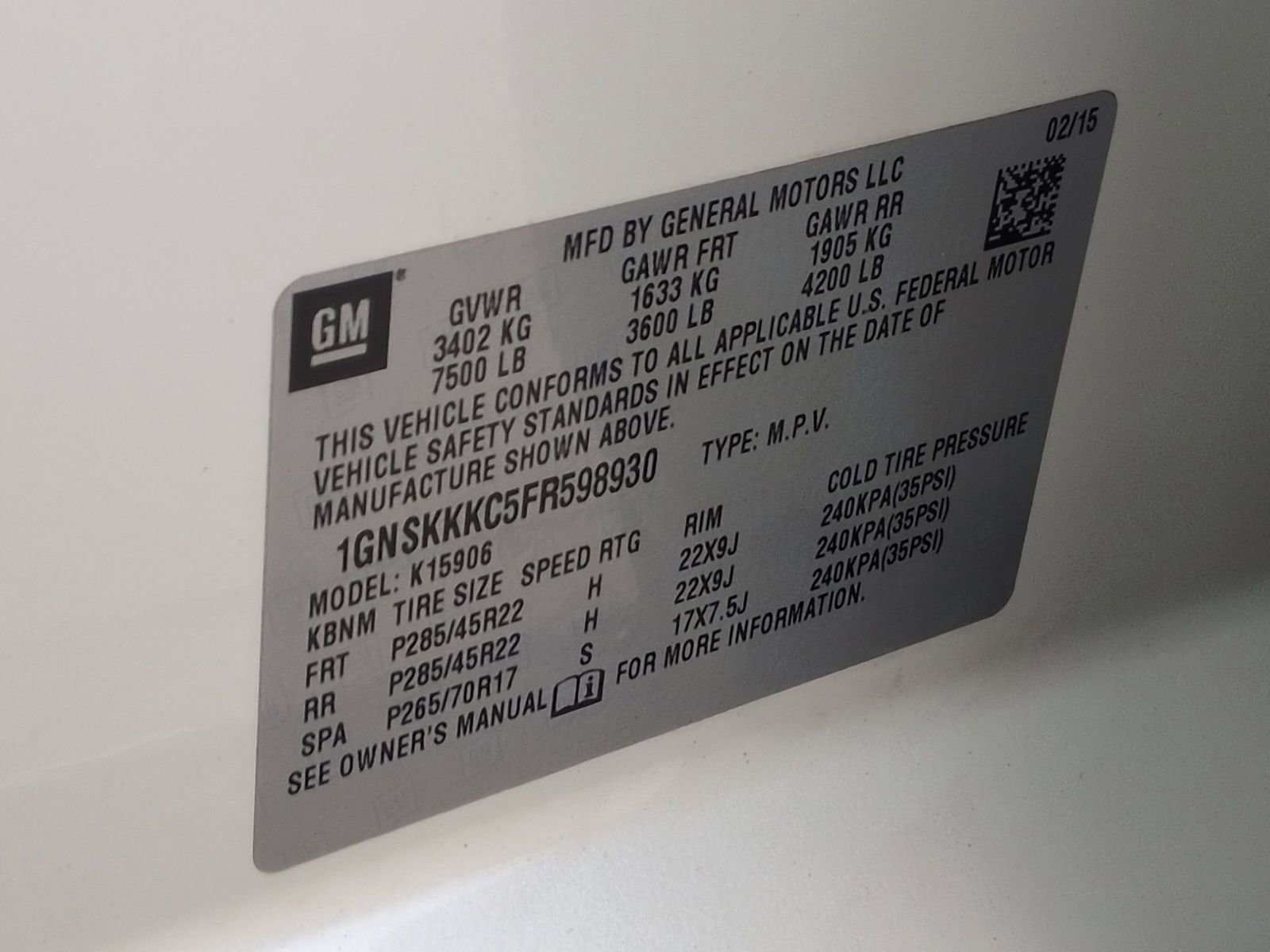 Used 2015 Chevrolet Suburban LTZ image 83