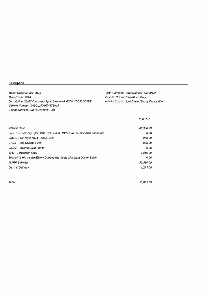 New 2026 Land Rover Discovery Sport Landmark image 2