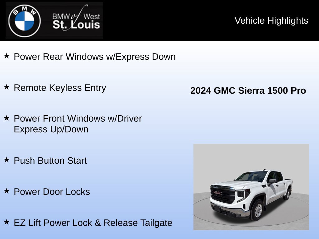 Used 2024 GMC Sierra 1500 Pro w/ Pro Value Package AWD/4WD image 16