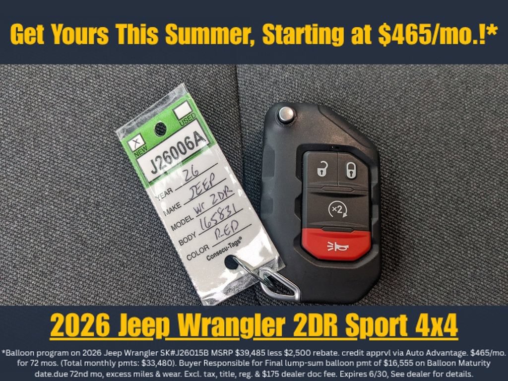 New 2026 Jeep Wrangler Sport AWD/4WD image 25