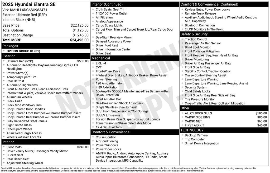 Used 2025 Hyundai Elantra SE image 26