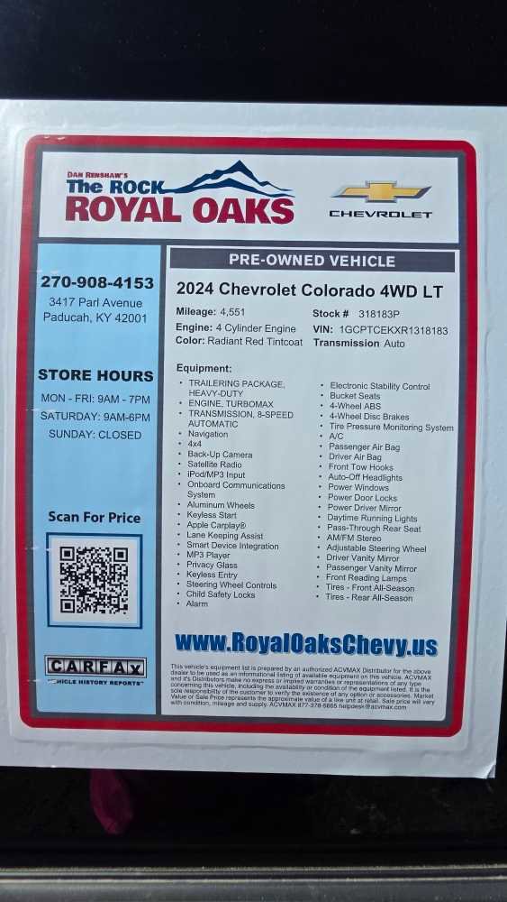 Used 2024 Chevrolet Colorado LT AWD/4WD image 22