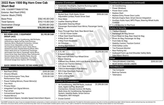 Used 2022 RAM 1500 Big Horn AWD/4WD image 52