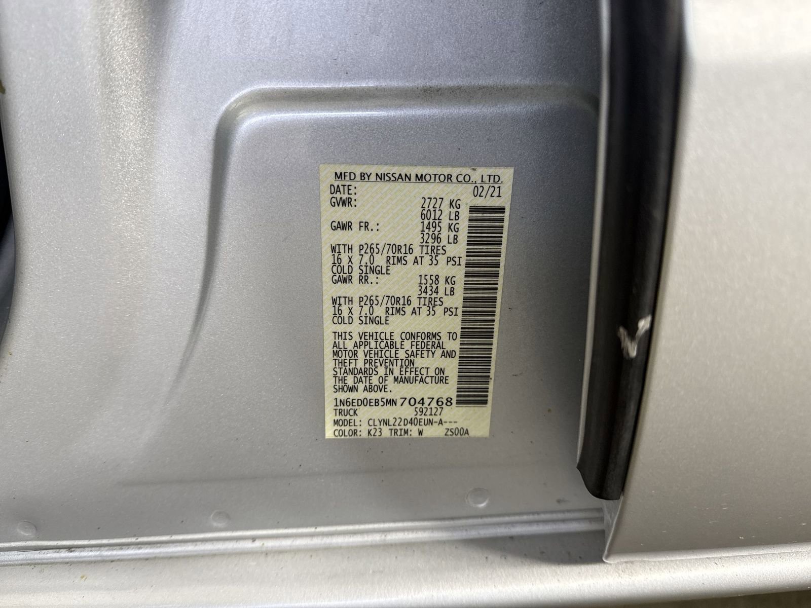 Used 2021 Nissan Frontier SV w/ SV Utility Package image 34