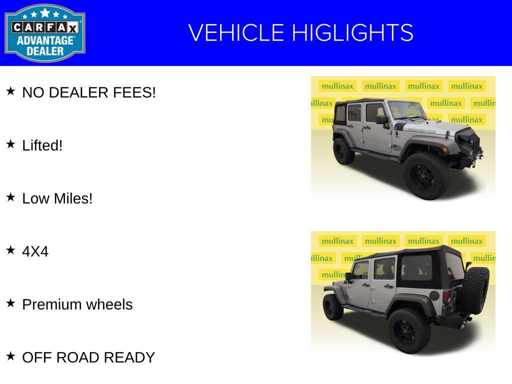 Used 2015 Jeep Wrangler Unlimited Sport w/ Quick Order Package 24S AWD/4WD image 11