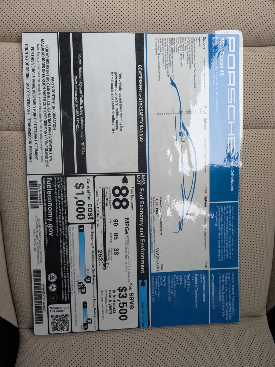 New 2026 Porsche Taycan 4S image 30