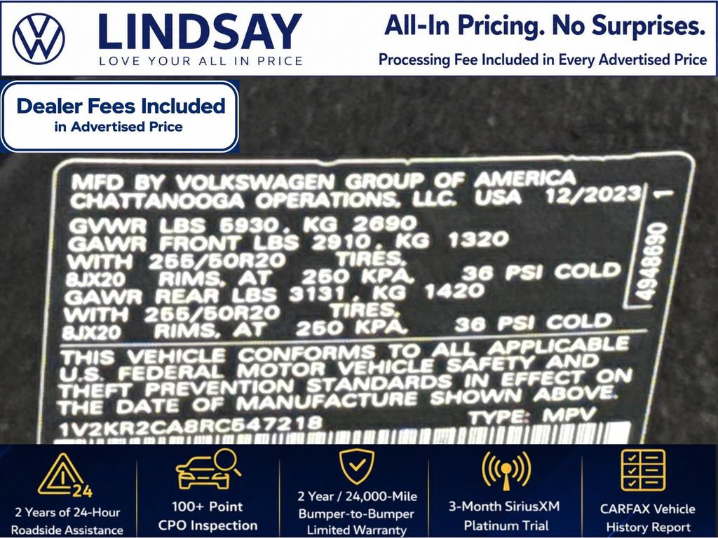Used 2024 Volkswagen Atlas SE AWD/4WD image 27