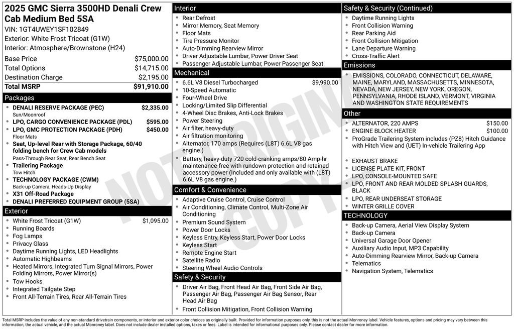 New 2025 GMC Sierra 3500 Denali w/ Denali Reserve Package image 25