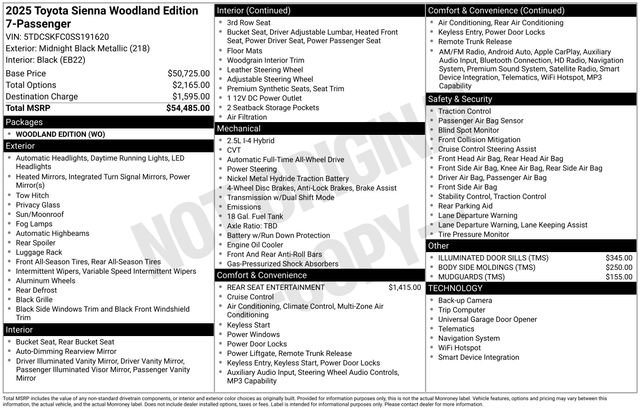 Used 2025 Toyota Sienna XLE Woodland Edition AWD/4WD image 7