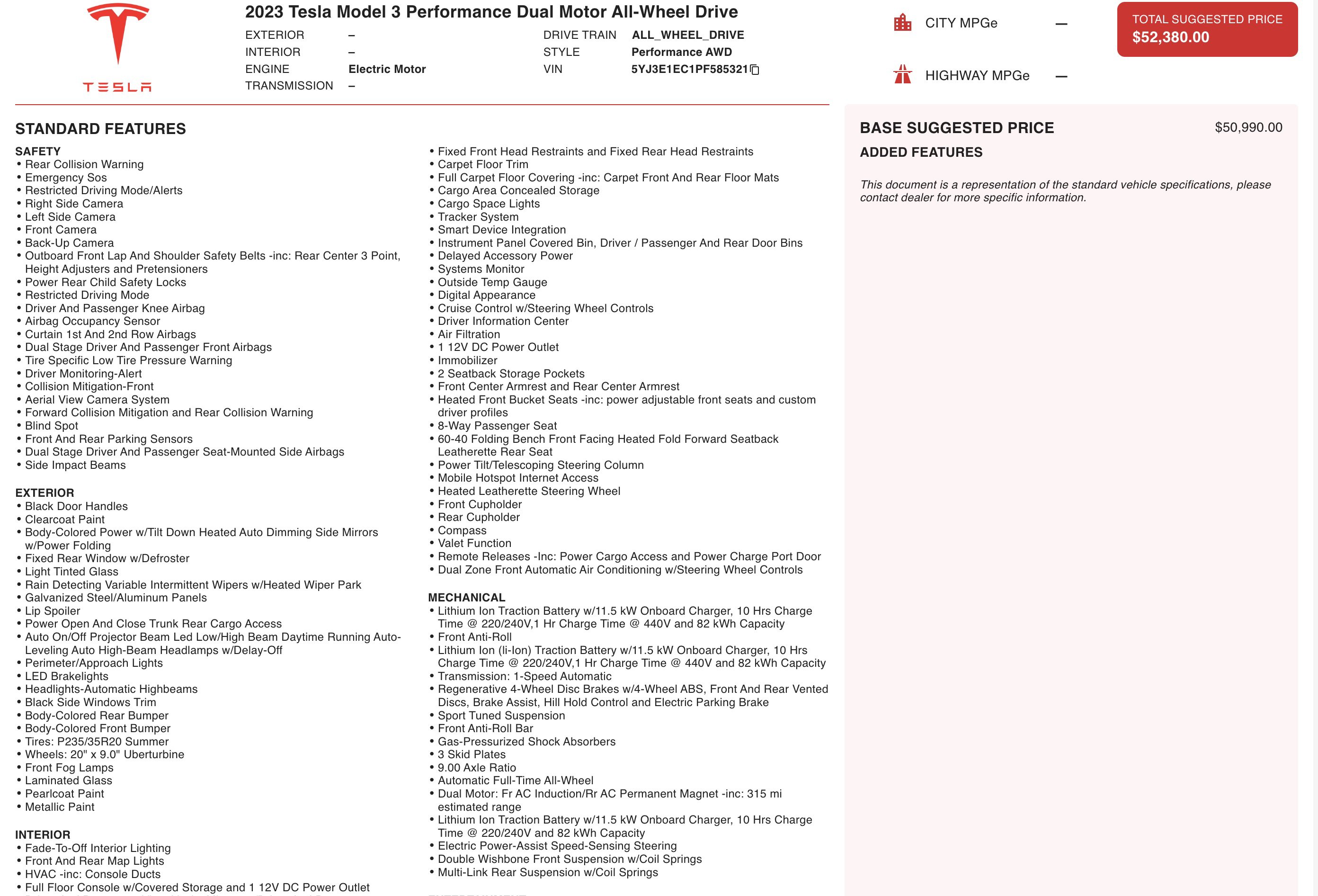 Used 2023 Tesla Model 3 Performance image 5