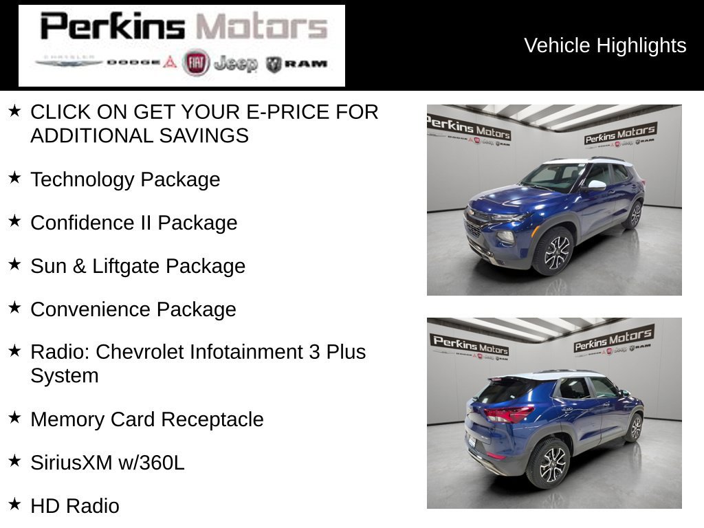 Used 2023 Chevrolet TrailBlazer ACTIV w/ Sun and Liftgate Package AWD/4WD image 7