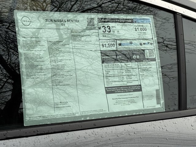 New 2026 Nissan Sentra SV w/ Floor Mat Package image 24