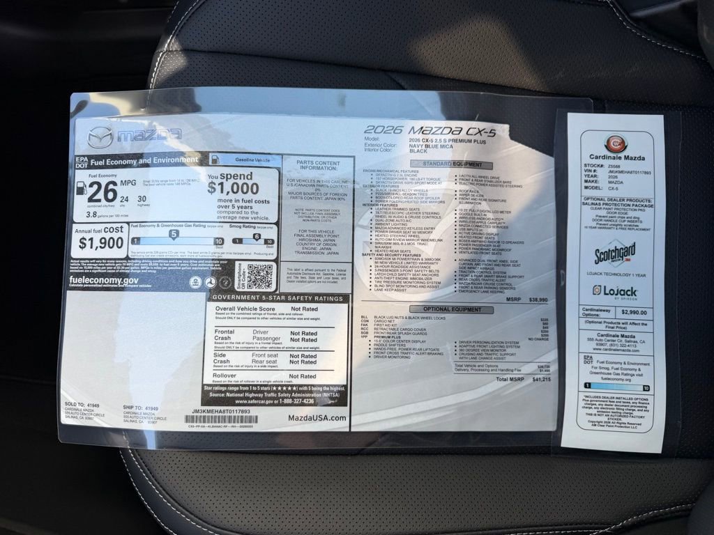 New 2026 MAZDA CX-5 2.5 S w/ Premium Plus Package AWD/4WD image 34