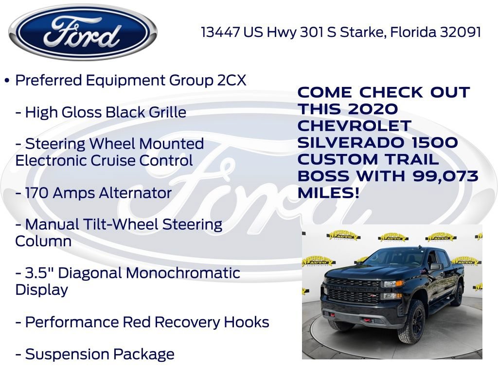 Used 2020 Chevrolet Silverado 1500 Custom Trail Boss w/ Custom Convenience Package AWD/4WD image 27