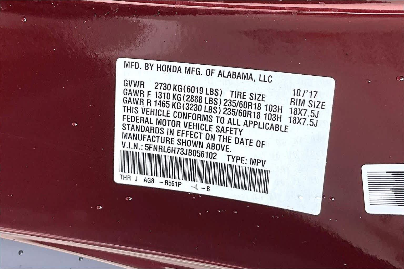 Used 2018 Honda Odyssey EX-L image 32
