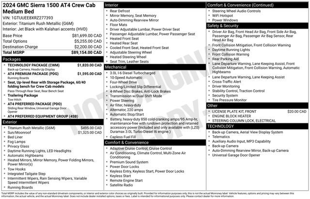 Used 2024 GMC Sierra 1500 AT4 w/ Technology Package AWD/4WD image 2