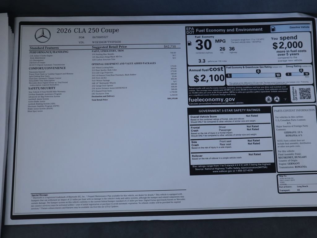 New 2026 Mercedes-Benz CLA 250 image 9