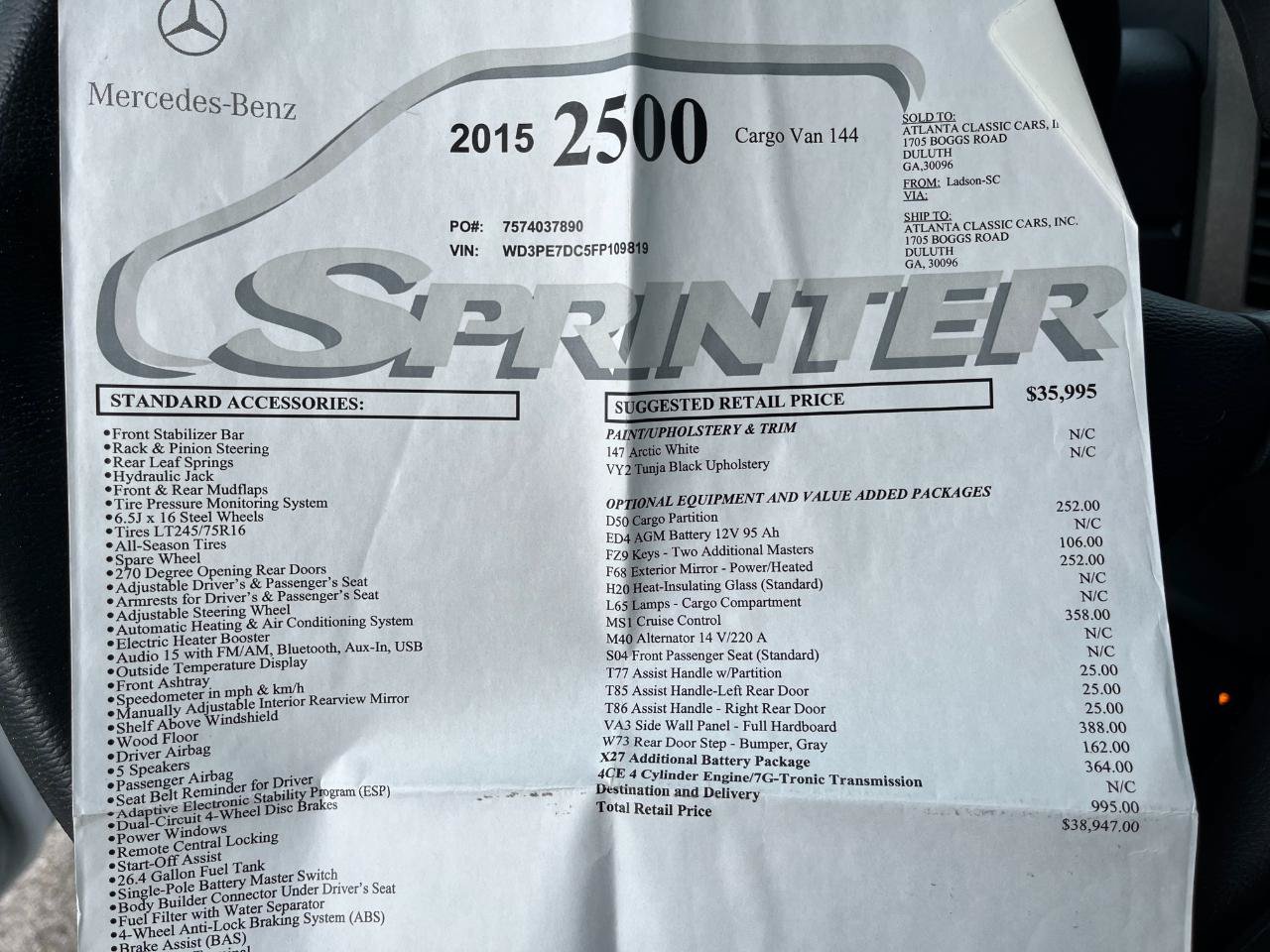 Used 2015 Mercedes-Benz Sprinter 2500 image 29