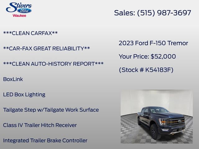 Certified 2023 Ford F150 Tremor w/ Trailer Tow Package image 21