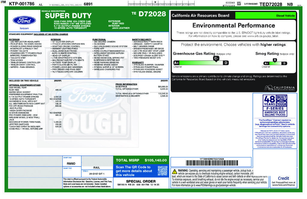 Certified 2026 Ford F450 King Ranch w/ FX4 Off-Road Package AWD/4WD image 5