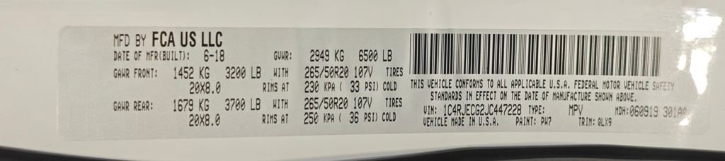 Used 2018 Jeep Grand Cherokee High Altitude image 63