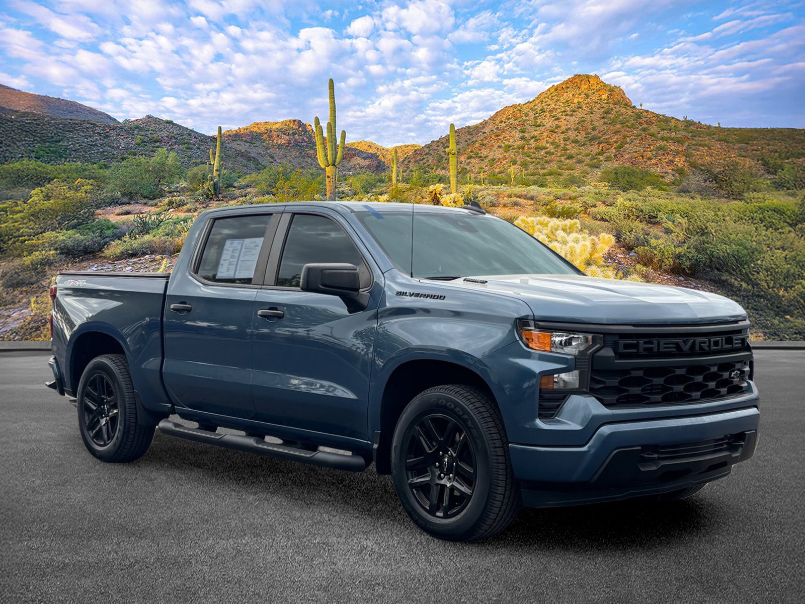 Used 2024 Chevrolet Silverado 1500 Custom w/ Turbomax Blackout Package AWD/4WD image 2