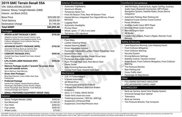 Certified 2019 GMC Terrain Denali w/ Advanced Safety Package image 6