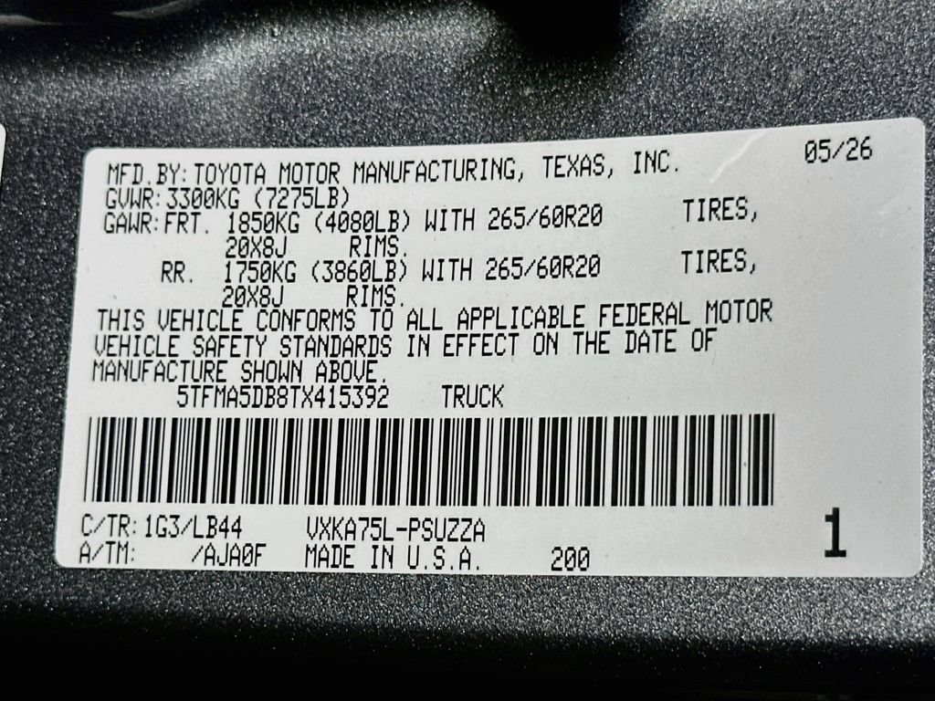 New 2026 Toyota Tundra 1794 Edition AWD/4WD image 16