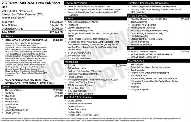 Certified 2023 RAM 1500 Rebel w/ Rebel Level 2 Equipment Group AWD/4WD image 8