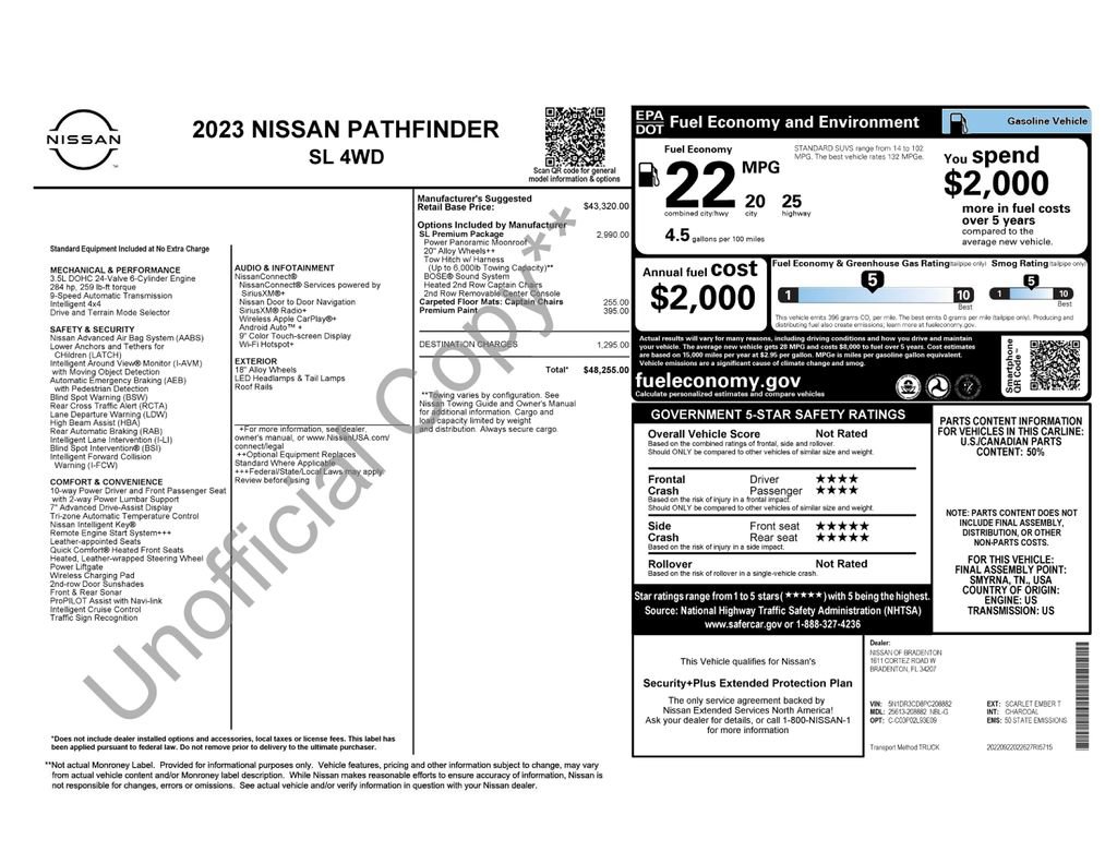 Used 2023 Nissan Pathfinder SL w/ SL Premium Package image 12
