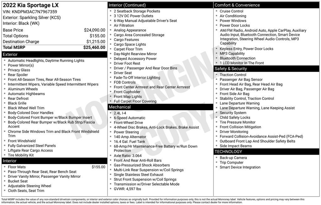 Used 2022 Kia Sportage LX image 36