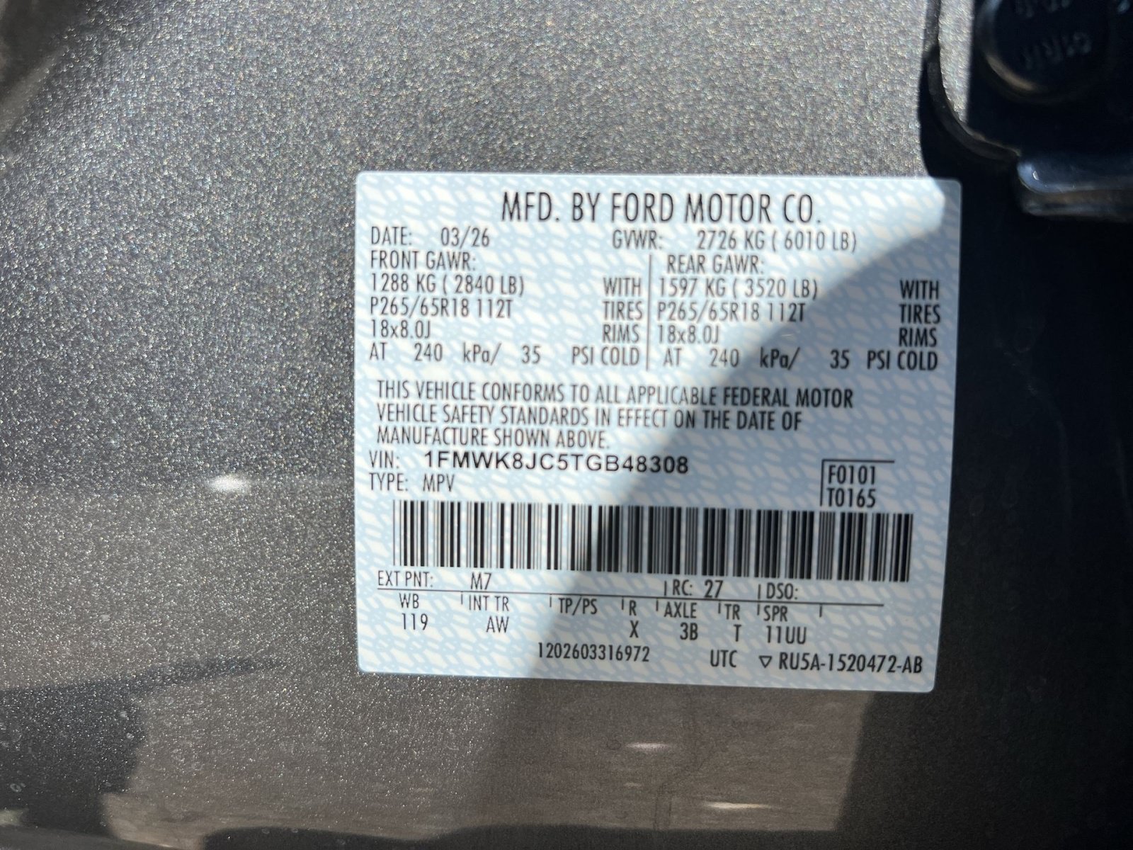 New 2026 Ford Explorer Tremor w/ Tremor Ultimate Package AWD/4WD image 54