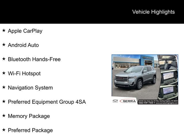 Certified 2023 GMC Acadia SLT w/ Preferred Package AWD/4WD image 4