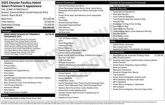 Used 2025 Chrysler Pacifica Premium FWD image 46