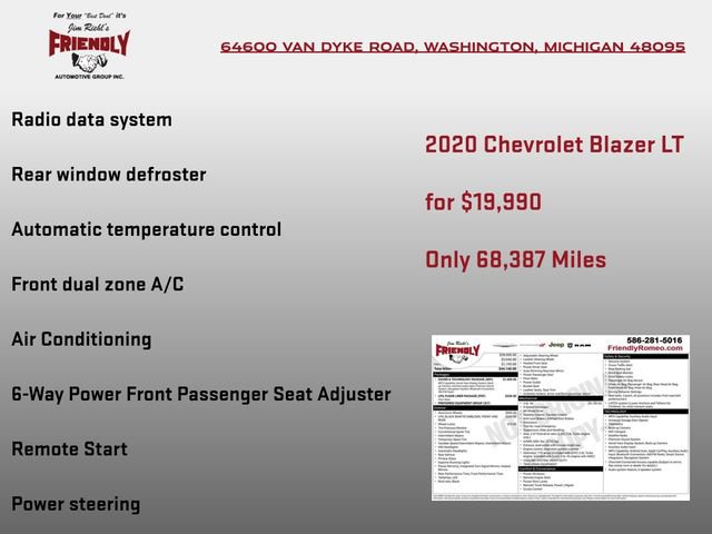 Used 2020 Chevrolet Blazer LT w/ Sound & Technology Package AWD/4WD image 7