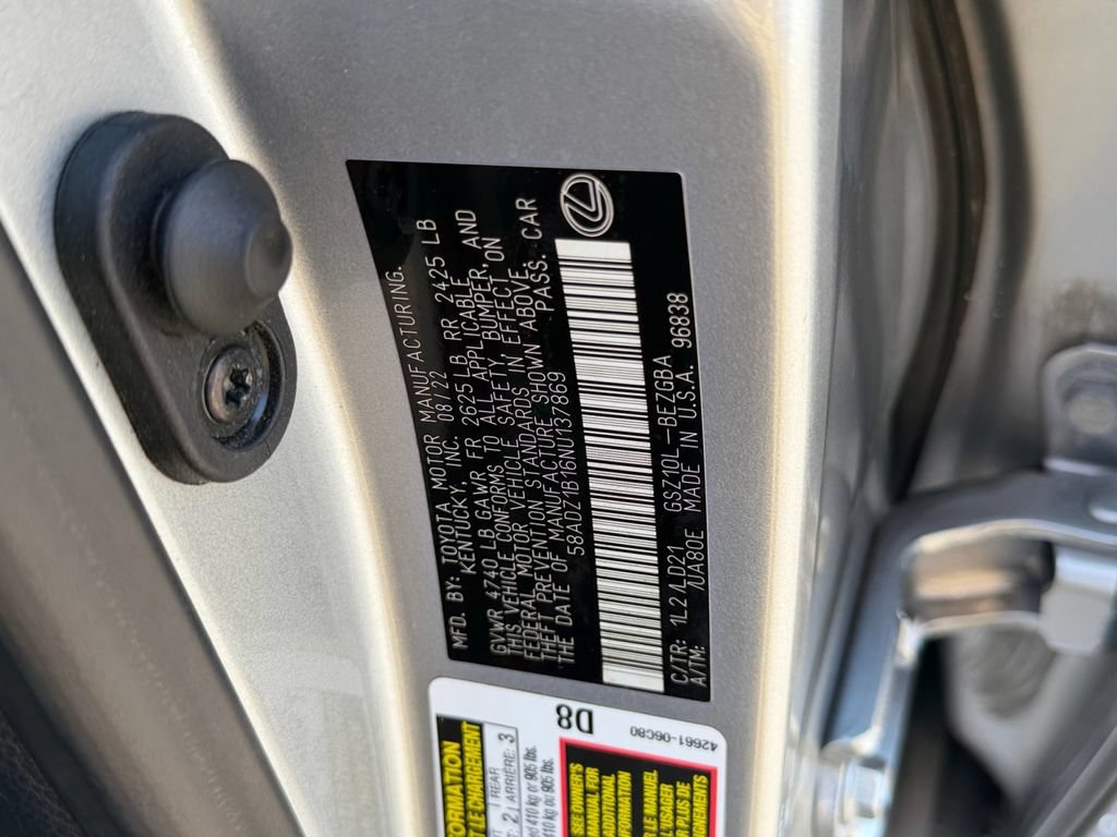 Used 2022 Lexus ES 350 w/ Premium Package FWD image 28