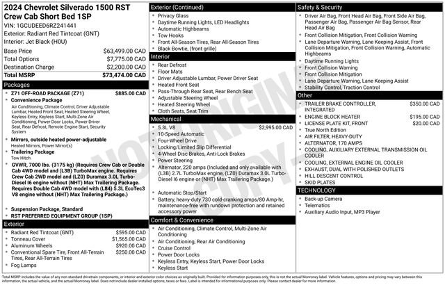 Used 2024 Chevrolet Silverado 1500 RST w/ Z71 Off-Road Package image 32