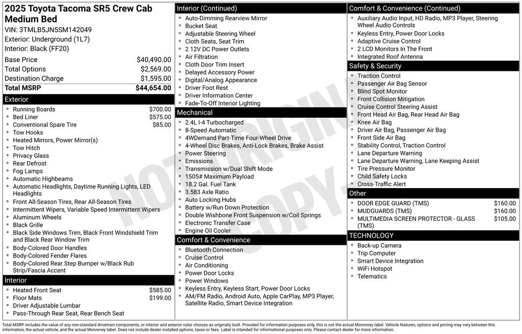 Used 2025 Toyota Tacoma SR5 image 20