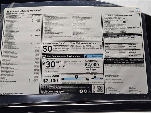 New 2026 BMW 230i Coupe w/ Premium Package image 17