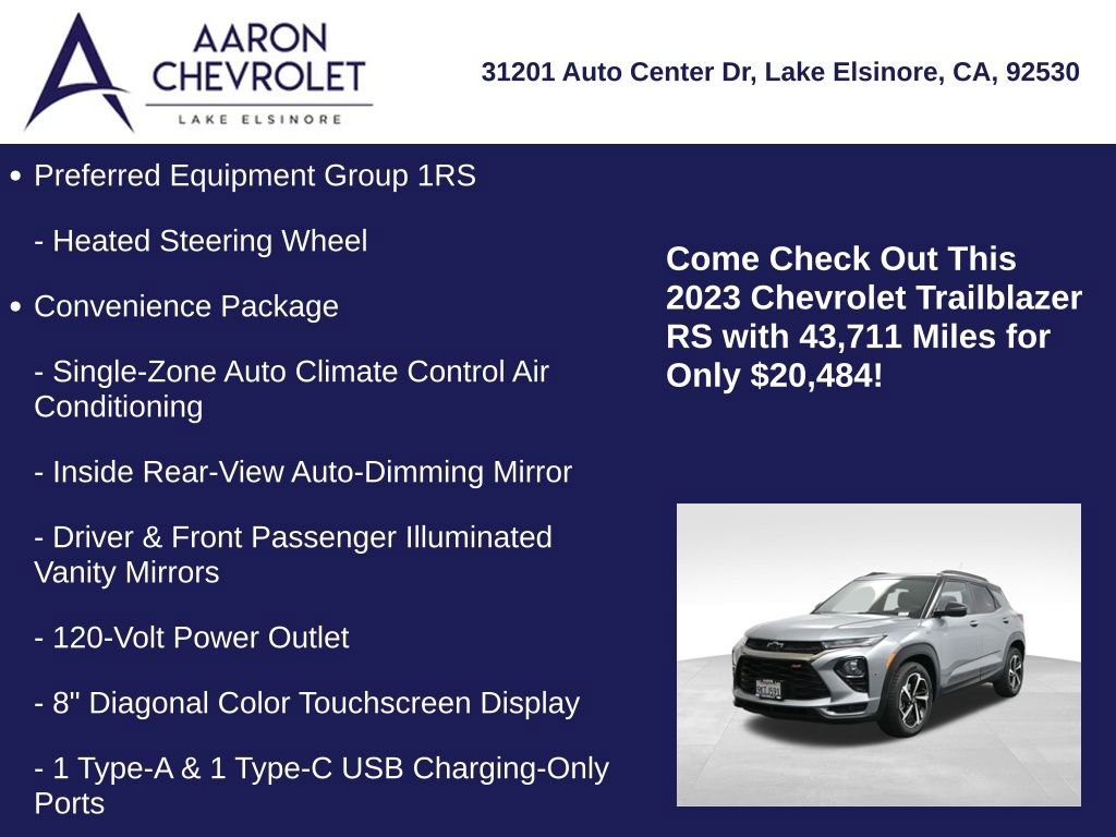Used 2023 Chevrolet TrailBlazer RS w/ Convenience Package FWD image 5